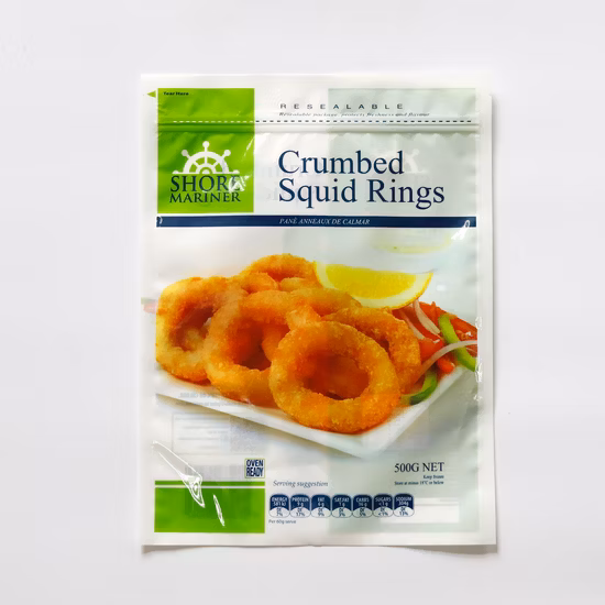 100% Biodegradable and Compostable Three Side Seal Pouch Bag with Ziplock on En 13432 Standard