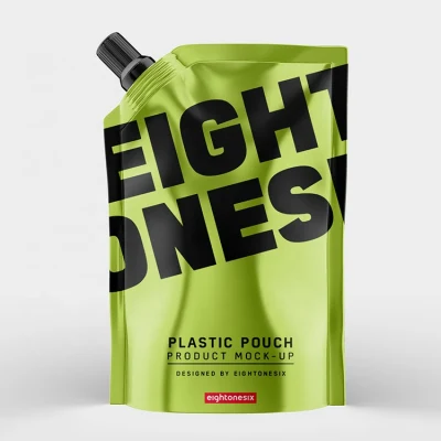 50ml - 2100ml 완전 투명한 플라스틱 식수 주스 마시는 가방, 바디 스크럽을 위한 고품질 젖빛 알루미늄 호일 스탠드 업 가방